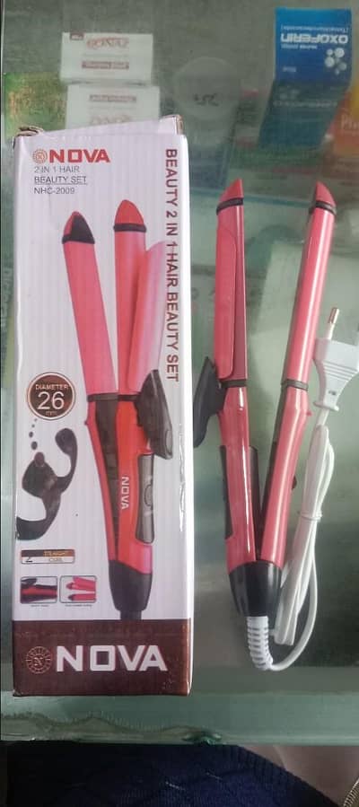 Pink 2-in-1 Hair Straightener