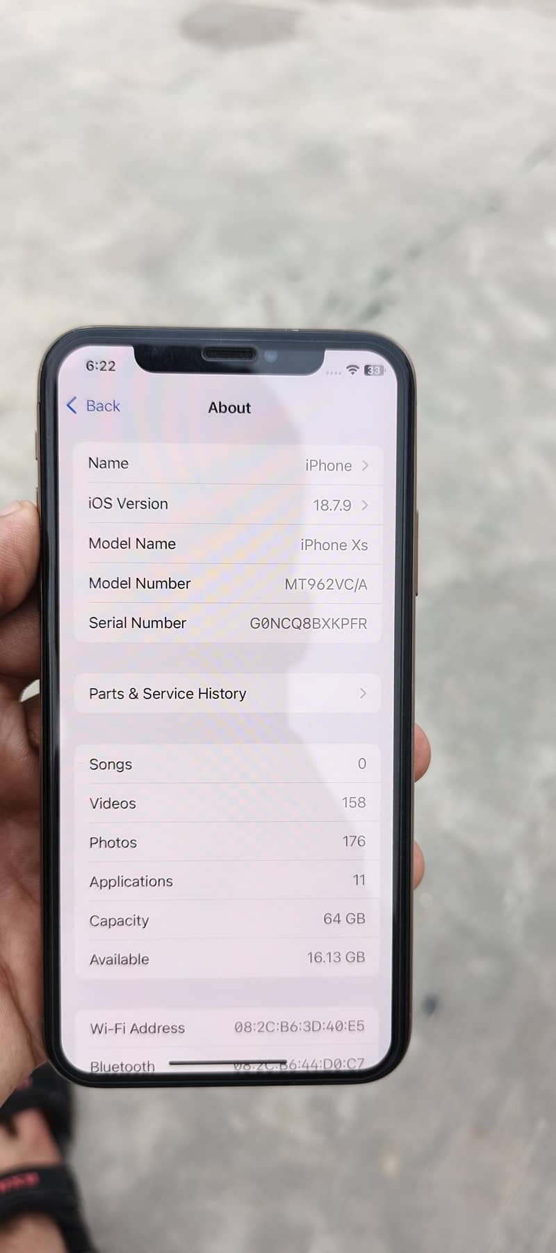 iPhone xs 6
