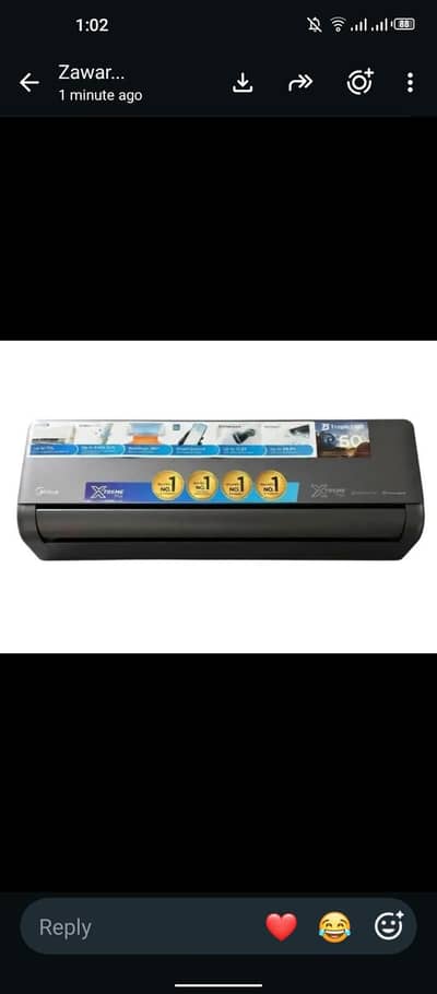 Midea xtreme plus T3 1.5 ton black colour
