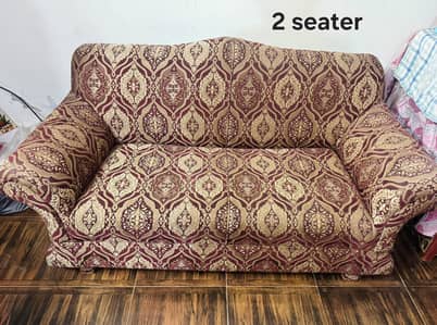 3+2 Seater Pure Wooden Sofa Set | Strong & Durable | Good Condition