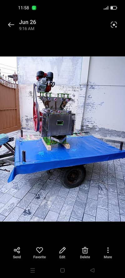 Sugar cane juice Machine with attached loader Phone number 03227233880