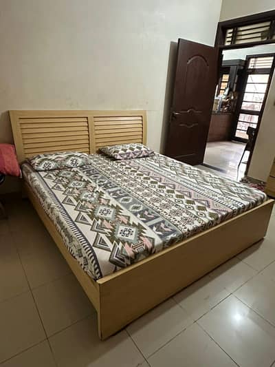 bed with mattress