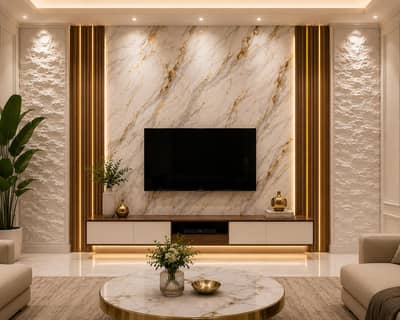Luxury TV Walls & WPC Wall Panels | PVC Ceiling | Sialkot |