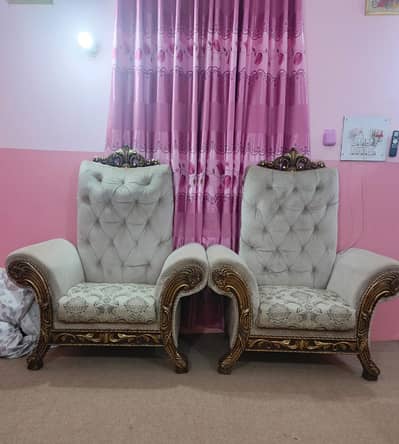 Luxury 5 Seater Sofa Set (3+1+1)with Glass Center Table | Excellent Co