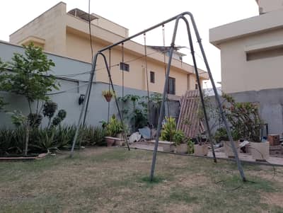 Premium double swing set, made with 2" GI pipe. Modular