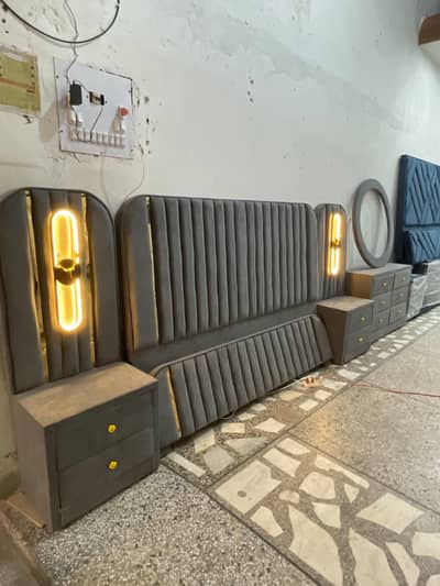 Custioned Single and double bed sets, coffee sets, sofa sets.