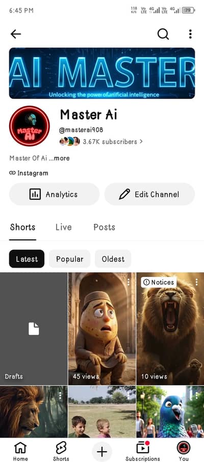 YouTube chenal for sale