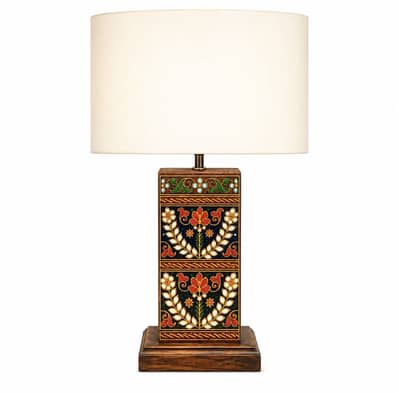WOODEN SIDE TABLE LAMP