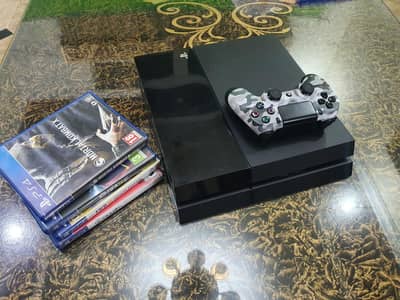 Sony PlayPlayStation 4 ps4 fat 1 tb with one controller 4 games