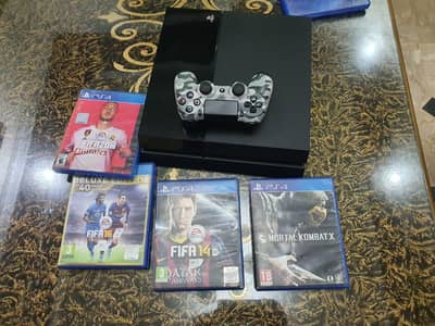 Sony PlayPlayStation 4 ps4 fat 1 tb with one controller 4 games