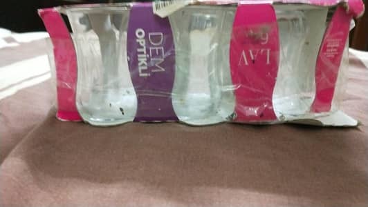 LAV Turkish Tea Glass Set 6 Pcs - Brand New