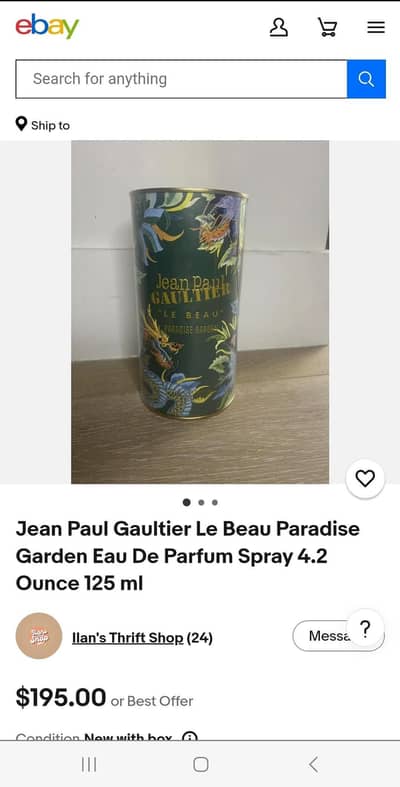 Jean Paul Gaultier Paradise Garden EDP 125 ml for sale lahore