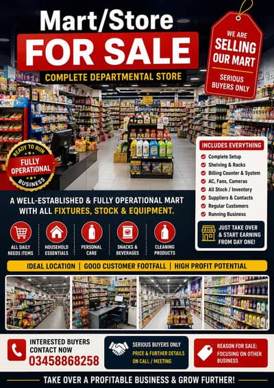 Super Mart - Grocery Store For Sale Complete Departmental Store Setup