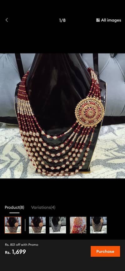 7 Layers Mala with brooch in latest design