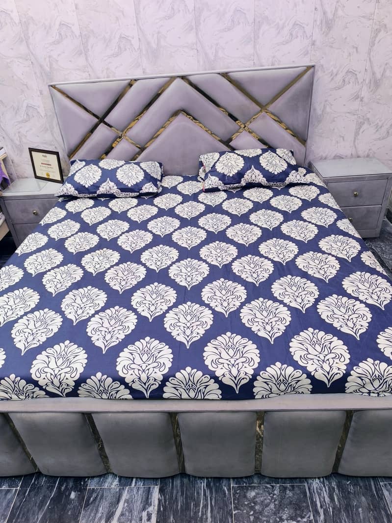 King Size Double Bed complete set with Original Molty Foam Mattress 0