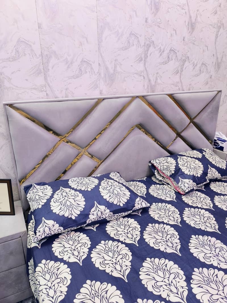King Size Double Bed complete set with Original Molty Foam Mattress 3