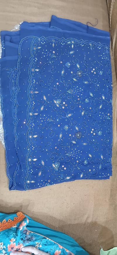 Premium Royal Blue Chiffon Saree – Elegant & Lightweight