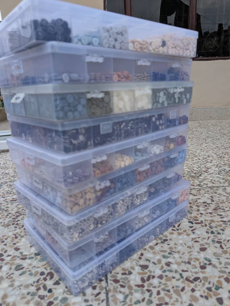 Button Boxes For Cloth stitching, with Different Compartments 2