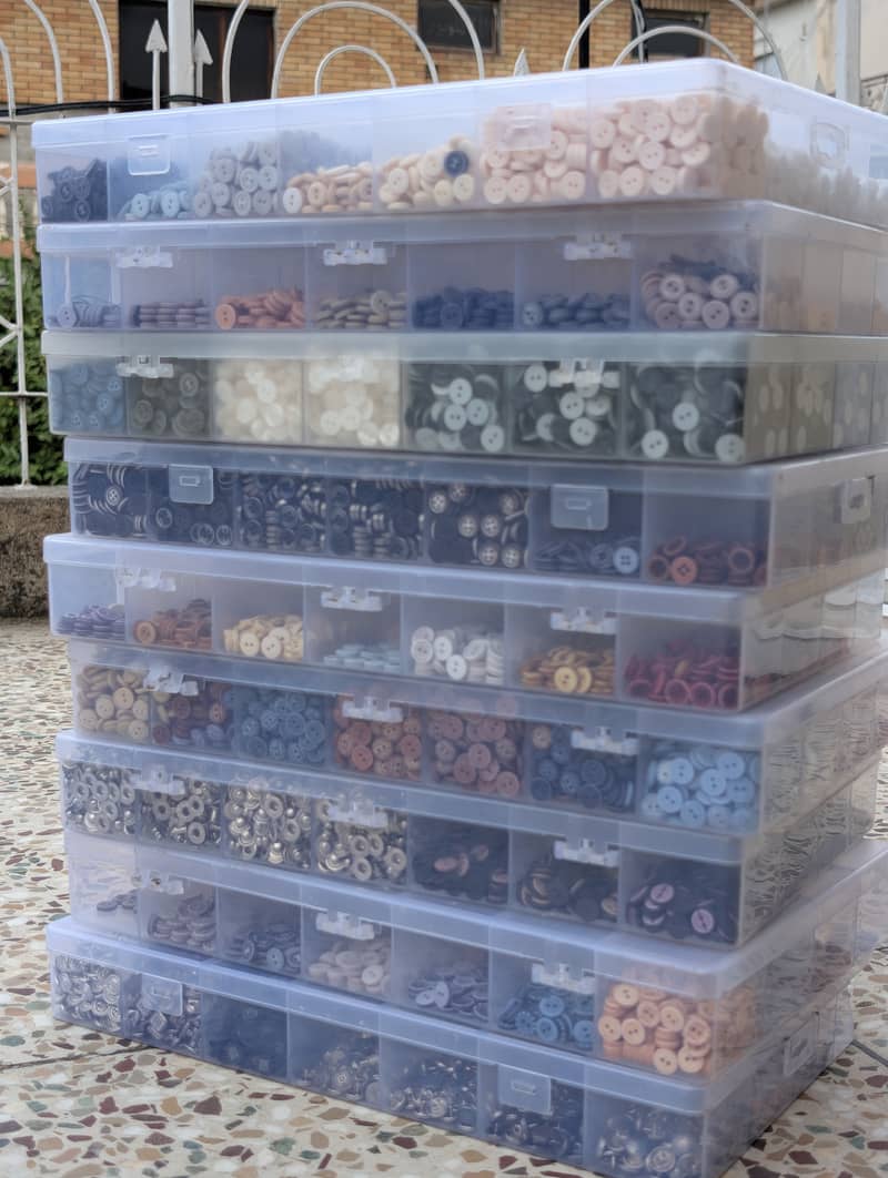Button Boxes For Cloth stitching, with Different Compartments 4