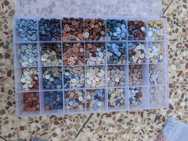 Button Boxes For Cloth stitching, with Different Compartments 6