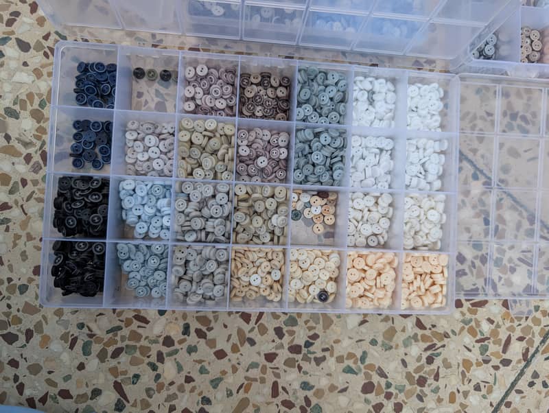 Button Boxes For Cloth stitching, with Different Compartments 8