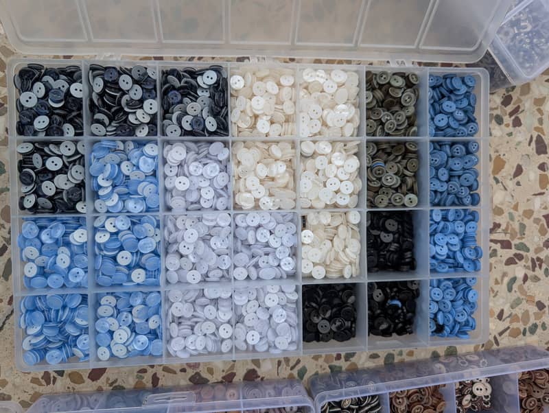 Button Boxes For Cloth stitching, with Different Compartments 9