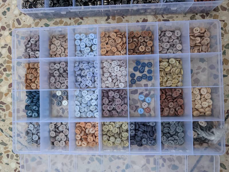 Button Boxes For Cloth stitching, with Different Compartments 10