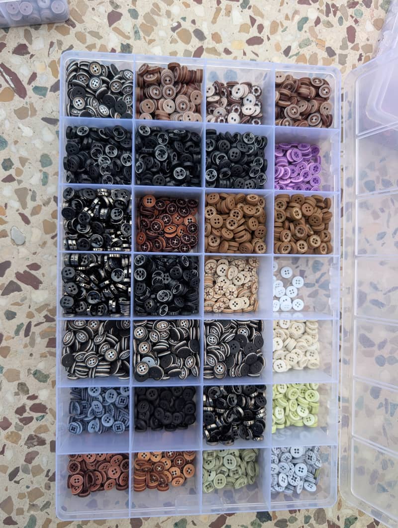 Button Boxes For Cloth stitching, with Different Compartments 11