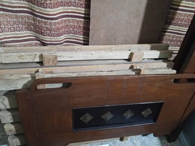2 single bed totally pur Wood 