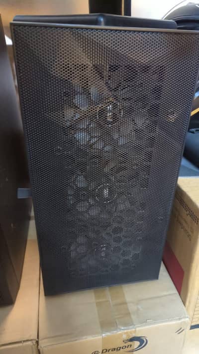 High Airflow Pc gaming case with 4 fans(3RGB + 1 LED)-Pristine Conditi