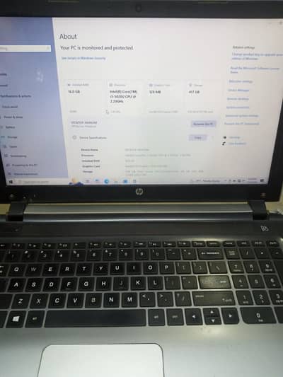 HP Intel core i3 5th Gen 16GB RAM 128GB SSD 15.6 HDLED