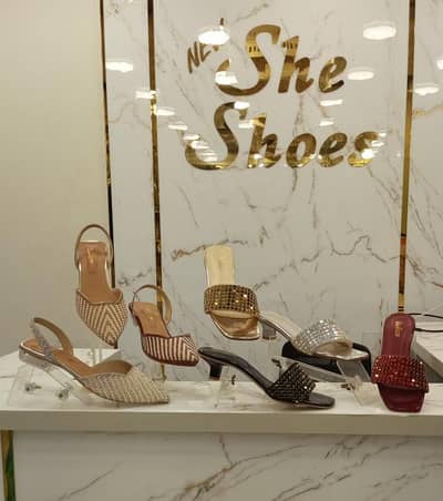 "new she shoes crystal Embellished slingback and mule heels | wedding