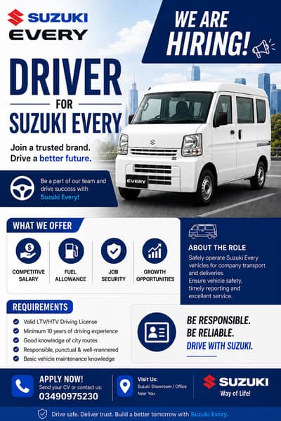 Driver Required for Suzuki Every