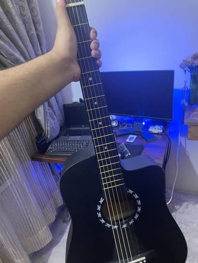 Acoustic guitar including bag for sale