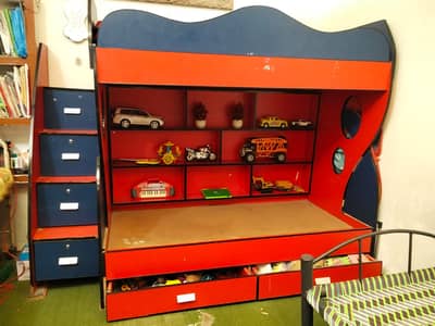 Bunk bed, double story bed full size for kids