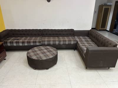 L shaped and 3 seater sperate sofa set