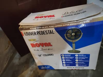 Royal pedestal fan  just 2 week use pure copper