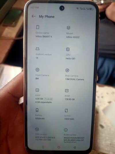 Infinix Smart 9 03139654555