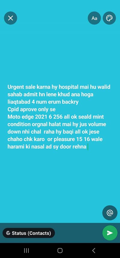 Moto edge 2021 6 256 details Pic maj hy urgent need hy peso kii