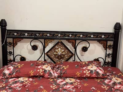 Queen bed set with 5 seater sofa set