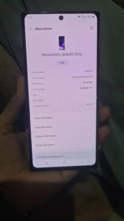 Samsung Mobile Note 20 Ultra