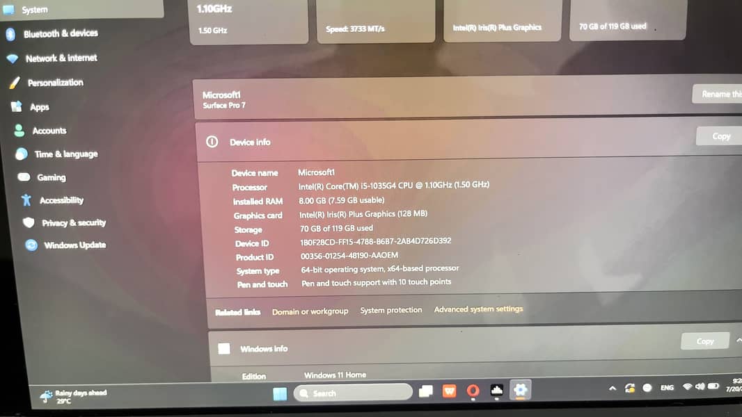 Microsoft Surface Pro 7 2