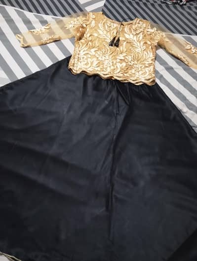 black and gold lehenga set for girls party wear