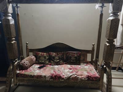 Deco-painted wooden swing | Luxury Indoor Swing Jhula