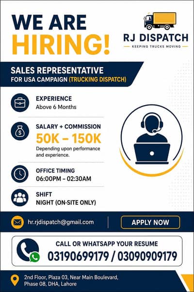 Sales Representative Required