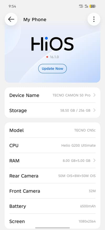 Tecno Camon 50pro
