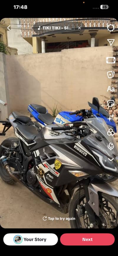 Kawasaki ninja zx 300 WhatsApp number 03486065307 gari total geniun