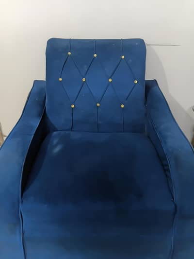5 seater sofa set-Royal Blue Velvet