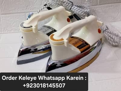 Portable Dry Iron Silver Golden 1000w 2kg