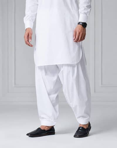 jeanrs cotton white shalwar and pajama